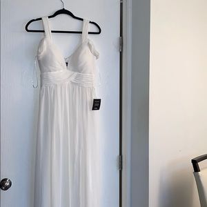 Lulu's Ocean of Elegance White Flowy Dress